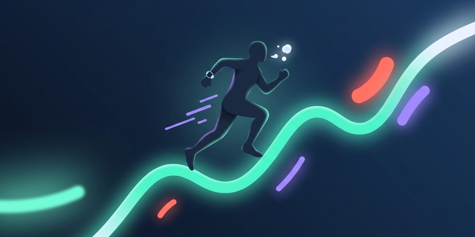 vo2max-tabelle-hero.png VO2max: aufsteigende leuchtende Signalwelle mit Läufer-Silhouette in Mint auf Mitternachtsblau