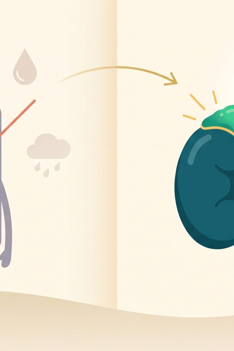 Illustration: Verblasste, durchgestrichene leere Batterie links, rechts leuchtende intakte Nebennieren auf den Nieren unter goldener Morgensonne – der Mythos der „erschöpften Nebennieren"