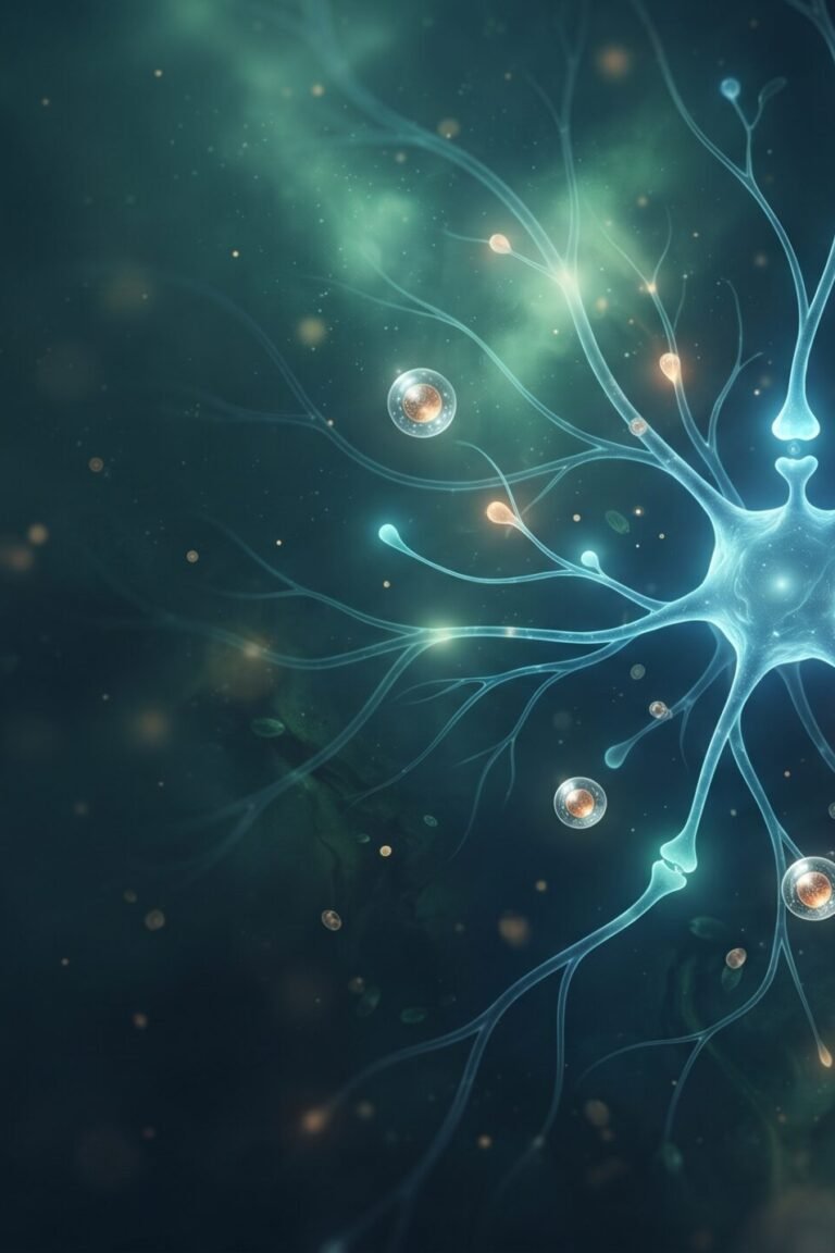 Vitamin B3 bei Parkinson: Nervenzellen und Vitaminkapseln als Symbol für die NOPARK-Studie