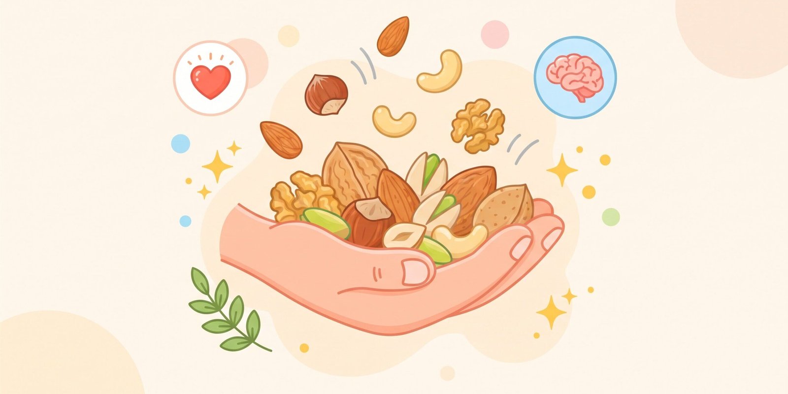 nuesse-gesund-handvoll-nussmischung.webp Nüsse gesund: Hand mit bunter Nussmischung aus Walnüssen, Mandeln, Haselnüssen und Pistazien