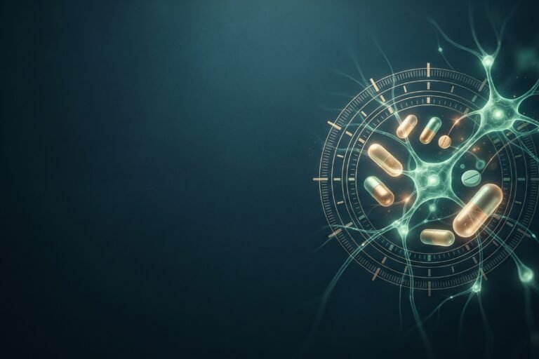 Epilepsie und Pille: Nervennetz und Kapseln als Symbol für Wechselwirkungen von Antiepileptika